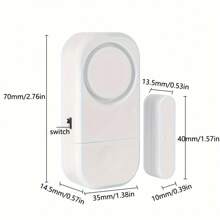 EMASTIFF 130DB Alarm Door Security Protection Window Wireless Burglar With Magnetic Sensor Home Safety Built-In 3*LR44 Battery Support 6 Function Settings,Adjustable Sound