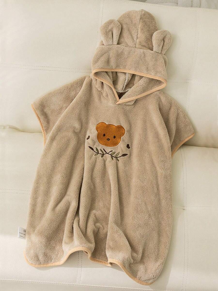 1 件全新珊瑚绒卡通连帽斗篷、浴袍毛巾、沙滩披肩夏季婚礼家居浴室装饰沙滩装返校