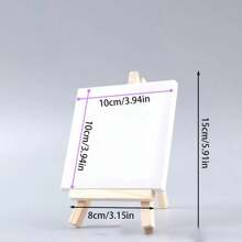 1入組10*10cm小油畫畫框和桌檯支架,適用於兒童丙烯彩繪,空白手繪 - 彩色 - 查看 6