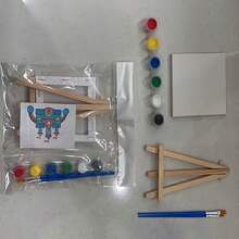 1入組10*10cm小油畫畫框和桌檯支架,適用於兒童丙烯彩繪,空白手繪 - 彩色 - 查看 7