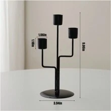 1pc Nordic Style Luxury Standing Retro Metal Candle Holder For Party, Wedding Decor, Romantic Dinner Atmosphere Set, Table Centerpiece