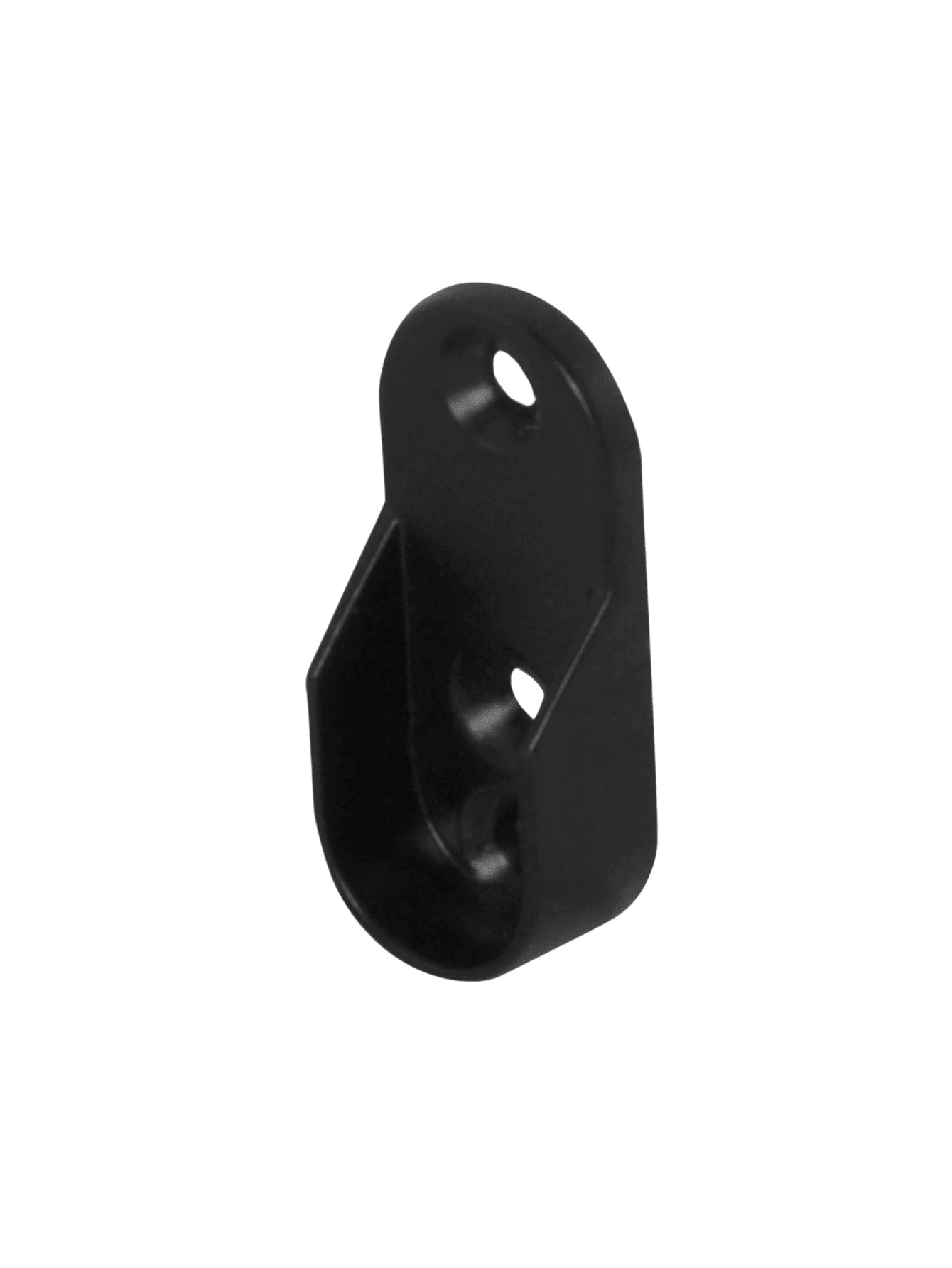 Soporte Para Extremo De Poste De Gabinete, Brida Oval cerrada,  Soporte Para Poste De Gabinete, Para Barra De Cortina De Ducha De Gabinete Brida para tubo oval - Negro - Ver 1