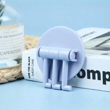 5 个防损坏挂钩 - 适用于厨房和浴室墙壁的多功能可旋转防损坏挂钩 - 无需钻孔安装！ - 彩色 - 查看 10