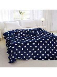 1 Pieza Manta De Cama De Franela Para Uso Doméstico 190*210cm - Azul - Ver 4