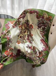 1 Miếng Màu sắc Retro In hoa Paisley Polyester Xa ten Hình vuông Khăn quàng cổ Đối với phụ nữ , Đa chức năng Khăn rằn , Kem chống nắng , Điều hòa Khăn choàng , Đồ trang trí Phụ kiện - Nhiều màu - Xem 8