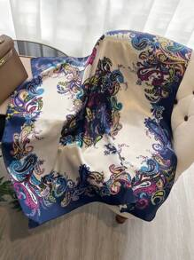1 Miếng Màu sắc Retro In hoa Paisley Polyester Xa ten Hình vuông Khăn quàng cổ Đối với phụ nữ , Đa chức năng Khăn rằn , Kem chống nắng , Điều hòa Khăn choàng , Đồ trang trí Phụ kiện - Nhiều màu - Xem 10