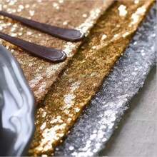 1pc Solid Color Sequin Party Dining Table Runner, Sequin Table Runner, Party Table Runner, Decorative Table Runner - Multicolor - View 2