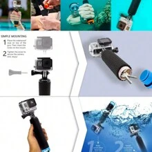 1 Peça Suporte Flutuante De Água Laranja Mata-borrão Bastão De Selfie Flutuante Portátil Para Câmera De Esporte Grip Para Gopro Hero 12 11 10 9 8 7 6 Sjcam Insta360 X2 X3 Dji Osmo Action Acessórios De Câmera