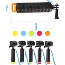 1 Peça Suporte Flutuante De Água Laranja Mata-borrão Bastão De Selfie Flutuante Portátil Para Câmera De Esporte Grip Para Gopro Hero 12 11 10 9 8 7 6 Sjcam Insta360 X2 X3 Dji Osmo Action Acessórios De Câmera