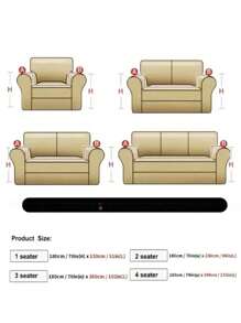 1入現代防滑沙發套,四季通用,沙發桌布,野餐墊,臥室,客廳,辦公室,戶外,卡其格設計 - 綠色 - 查看 11