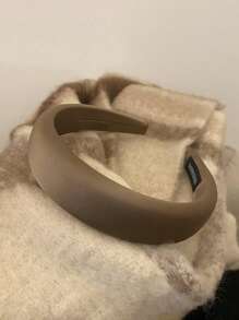 3条装，周长38厘米/14.96英寸，女士海绵高冠发箍，黑/白/棕色简约纯色可选，时尚百搭高端简约优雅发饰，适合日常通勤、外出、派对、工作、洗脸、化妆、搭配服装等场合，女士发箍发带 - 彩色 - 查看 7