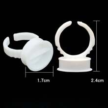 100 Pcs/Bag Tattoo Ink Rings Cups,Disposable Eyelash Extension Glue Ring Cup ,Tattoo Pigment Holder Container ,Glue Cup,Can Also Be Used For Eyebrow/Lip/Eyeliner Tattooing,Lash Extension Tattoo Tools