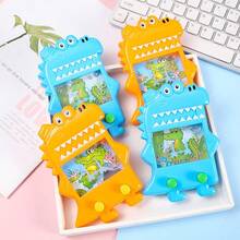 1pc Random Color Handheld Water Ring Toss Game With Bubble For Kids, Dinosaur Shaped - Multicolor - View 2