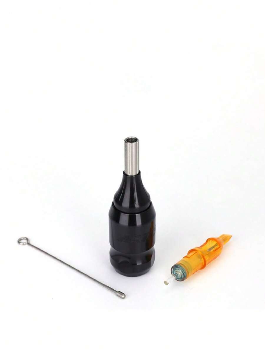 Grip De Aluminio Para Tatuar Ajuste Fijo De Cartucho 25mm - Negro - Ver 1
