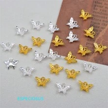 30入組銀色和金色電鍍合金立體蝴蝶吊墜,手工昆蟲吊飾,適用於手鍊、耳環等diy珠寶製作配件
