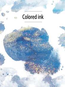 1pc Gold Powder Ink Calligraphy Pen Set, Non-Carbon Ink, Glass Bottle, Adjustable Color, Color & Parts Random - Pink - View 2