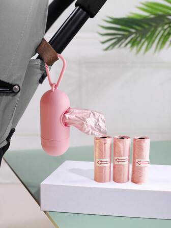 1box+45pcs/1box+90pcs/150pcs Stroller Waste Bag Holder Box & Portable Plastic Bags