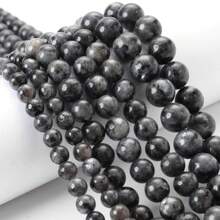 Đá tự nhiên Hạt Aquamarine Opal Thạch anh Đá mắt hổ Đá mặt trăng Hạt tròn Đối với Làm đồ trang sức DIY Vòng tay Phụ kiện - màu đen - Xem 7