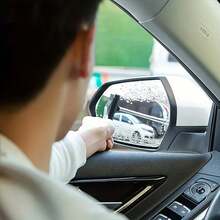 1pc Pink Retractable Car Rearview Mirror Wiper, Car Glass Mist Removal Wiper Cleaning Manual Wiper Multifunctional 2-In-1 Window Cleaning Brush & Duster For Windshield, Glass, And Shower - Pink - View 3