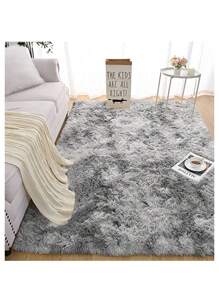 Alfombra Decorativa 200 X 140 Cm Sala De Estar Y Dormitorio - Gris Claro - Ver 1