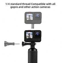 1 Peça Suporte Flutuante De Água Laranja Mata-borrão Bastão De Selfie Flutuante Portátil Para Câmera De Esporte Grip Para Gopro Hero 12 11 10 9 8 7 6 Sjcam Insta360 X2 X3 Dji Osmo Action Acessórios De Câmera