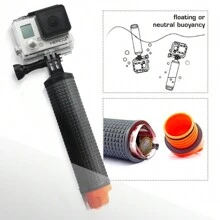 1 Peça Suporte Flutuante De Água Laranja Mata-borrão Bastão De Selfie Flutuante Portátil Para Câmera De Esporte Grip Para Gopro Hero 12 11 10 9 8 7 6 Sjcam Insta360 X2 X3 Dji Osmo Action Acessórios De Câmera