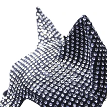 1pc Diamond Studded Masquerade Mask Prank/Cosplay Party Dress Up Prop - Silver - View 4