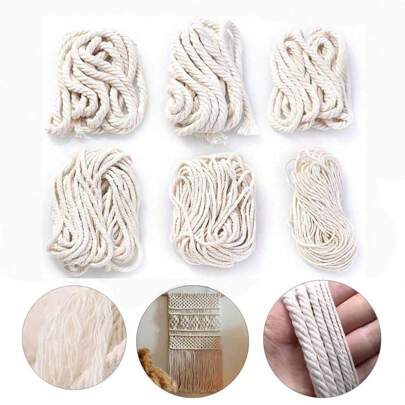 10M 1/2/3/Mm 5M 4/5/6mm Twisted Cord Macrame Rope For Handmade Jewelry Making Crafts DIY Braided Bracelet Necklace String(Not 1 Roll)