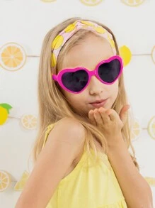 Girl's Fashion Glasses, Heart-Shaped Glasses, Sunglasses. - Pink - View 1