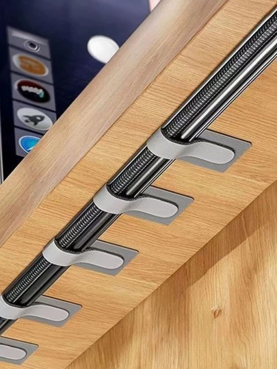 10/20pcs/Pack Self-Adhesive Cord Winder, Cable Tie, Wire Fastener Organizer For Computer Desk And Wall