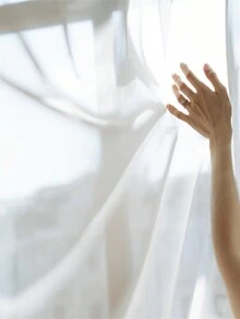 BONZER 水閘戶外薄紗窗簾—1片掛袋內部薄紗簾幕,適用於客廳,100w X 84l 英寸,白色 - 黃色 - 查看 5