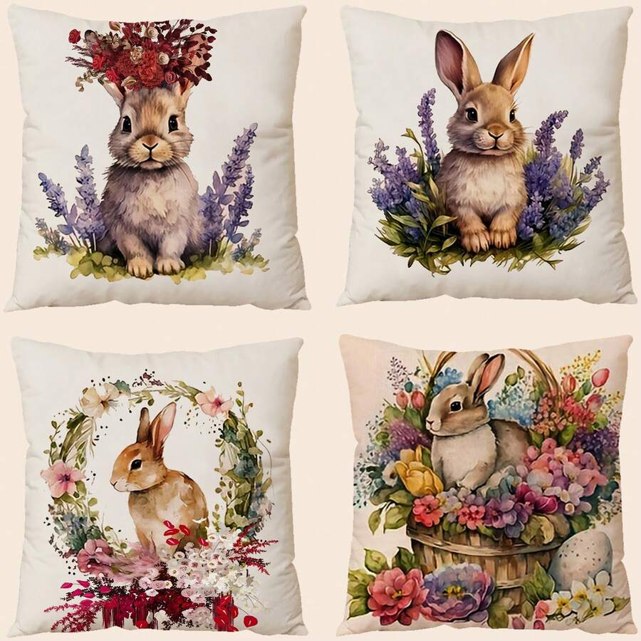 4pcs Trang trí Vỏ gối , Thích hợp Đối với Nhà  Trang trí , Phòng khách Trang trí , Phòng ngủ Trang trí , Ô tô/xe hơi Trang trí , Polyester Một mặt In Nắp đệm - Nhiều màu - Xem 1