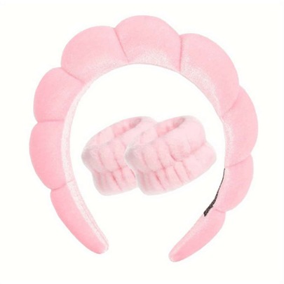Set de 3 piezas que incluye 1 diadema sólida de moda para mujer y 2 scrunchies para decoración, útiles escolares, regalos, accesorios para el cabello
