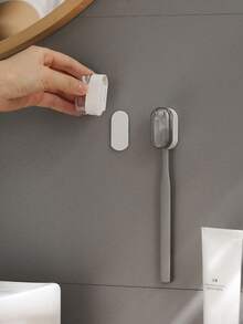 1入組掛牆式防塵牙刷架(不需打孔),衛生間電動牙刷儲物架