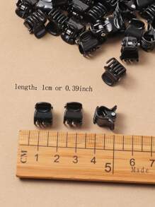 30pcs Girls' Colorful Flower Hair Clips, Morandi Style, With Butterfly Edge And Black Hairpin, Random Color Casual Summer Hair Claw Hair Jaw Clip Hair Clamps Hair Clutch Hair Catcher Clip, School Stuff, College Fall Winter Claw Clip Hair Accessories For Women For Vacation Outfits Woman Beach Accessories For Women - Black - View 3