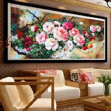 [線上套餐]清飛精確印花油畫彩色牡丹十字繡客廳掛墻畫,越南柬埔寨diy手工刺繡 - 棉線 - 查看 4
