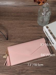 折叠式女士时尚现代商务超薄便携多功能大容量信用卡拉链身份证现金存储商务休闲完美学校大学工作商务通勤教师节返校假期办公室生日情人节礼物女士女性白领大学生包学校用品宿舍和返校女士钱包钱包长钱包 - 粉色 - 查看 8