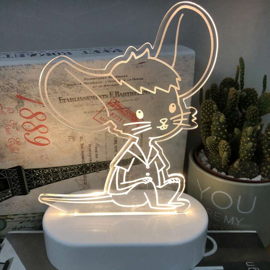 1 Pieza Conveniente Luz Nocturna De Ratón Ingeniosa Creativa 3d De ...