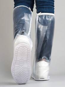 Par de Cubierta Impermeables Cubrecalzado Talla L 24-28 CM Fundas De Lluvia Para Zapatos Reutilizables A Prueba De Agua - Blanco - Ver 7