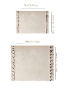 1入組波西米亞流蘇地毯現代家居裝飾地墊，適用於客廳、臥室、入口等，房間裝飾 - 3 - 查看 2