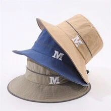 Mũ xô che nắng vành lớn cá nhân hóa cho trẻ em từ 3-12 tuổi, Mũ bơi leo núi thời trang và sành điệu cho bé gái, Mũ chống nắng du lịch ngoài trời cho bé trai và bé gái, Mũ đi chơi xuân thu, Mũ trang trí ngoài trời cá nhân hóa cho trẻ em - Xám - Xem 2