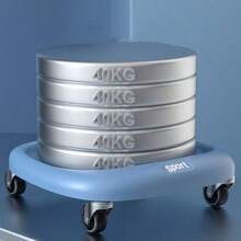 1pc Premium Selected Abdominal Exercise Equipment With Ultra-Silent Universal Wheel And Sliding Plate, Suitable For Home Use - Multicolor - View 1