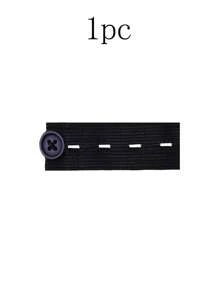 1pc/Set Polyester Waist Extension Buckle, Modern Black Adjustable Jeans Button For Pants - Black - View 9