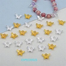 30入組銀色和金色電鍍合金立體蝴蝶吊墜,手工昆蟲吊飾,適用於手鍊、耳環等diy珠寶製作配件