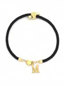 1入組個性創意首字母diy星星串飾,時尚精緻圖案,可自由調整,26個a-z英文姓氏首飾,假日禮物,適合女孩日常佩戴 - 彩色 - 查看 5