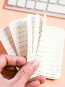 4 cái/gói A7 Sổ ghi chép xoắn ốc Với Mô hình Cartoon , 80 Mỗi , Nằm ngang Lót Bên trong Đối với Mini di động sổ tay - Nhiều màu - Xem 3