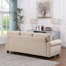 84.7'' Upholstered Sofa - Beige - View 4