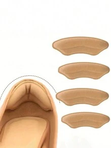 鞋子後跟墊,黏性鞋跟夾,調整鞋碼,提高舒適度 - 膚色 - 查看 1