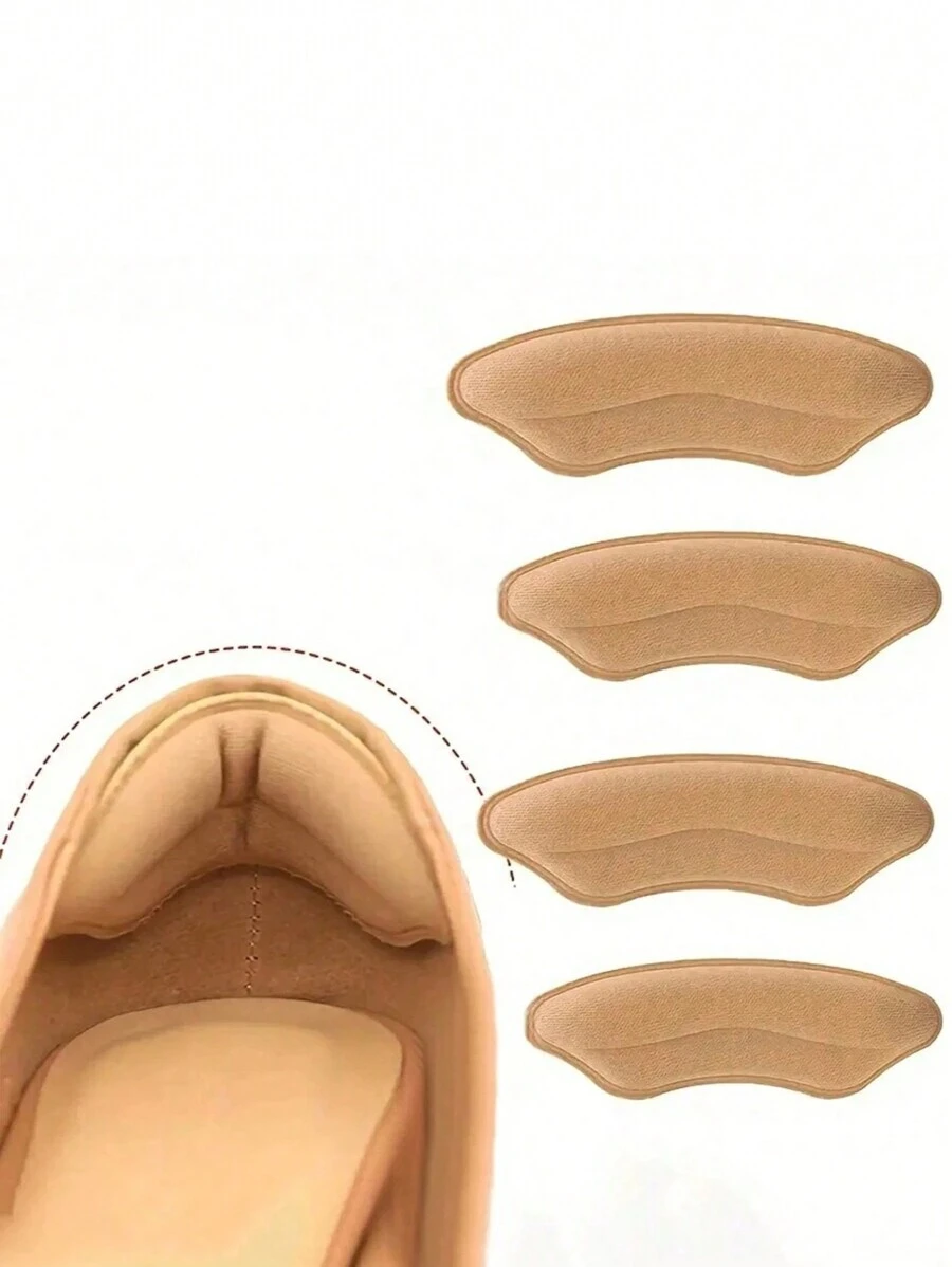 鞋子後跟墊,黏性鞋跟夾,調整鞋碼,提高舒適度 - 膚色 - 查看 1