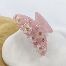 Kẹp tóc hình hoa mùa xuân lớn màu hồng, kẹp tóc lấp lánh, kẹp tóc thanh lịch cho ngày Valentine, kẹp tóc kiểu hàm, kẹp tóc cài, kẹp tóc kiểu càng cua, phụ kiện tóc mùa thu đông cho nữ, thích hợp cho trang phục đi nghỉ mát, quà tặng Valentine cho nữ, quà tặng mùa hè. - Hồng - Xem 1